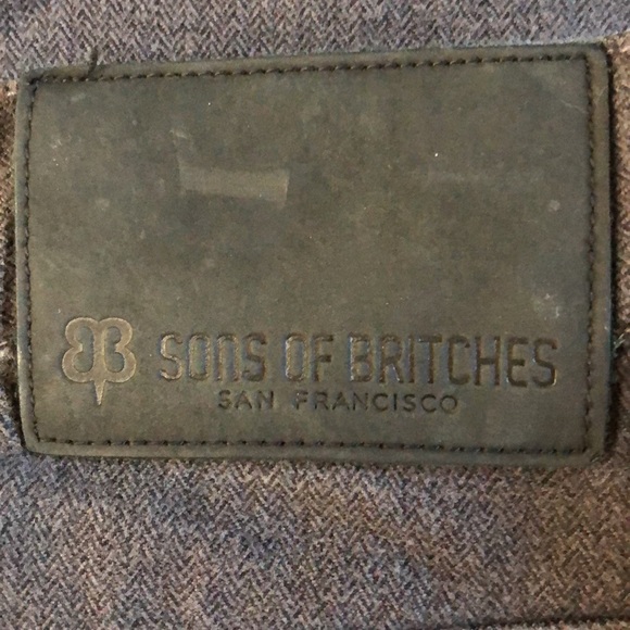 BETABRAND Mens 38 Sons of Britches Dark Gray Straight Relaxed Denim Jeans Travel - Picture 8 of 15